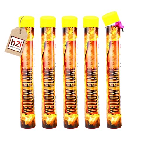 h2i Bengalo - Bengalfeuer | 5 St. | Gelb | 40 s | Kraftvolle Handfackel für spektakuläre Lichteffekte | Leuchtfackel & Lanzenlicht mit heller Flamme & Rauch | Ideal für Partys & Events | Kat F1 h2i Bengalo - Bengalfeuer | 5 St. | Gelb | 40 s | Kraftvolle Handfackel für spektakuläre Lichteffekte | Leuchtfackel & Lanzenlicht mit heller Flamme & Rauch | Ideal für Partys & Events | Kat F1 von h2i