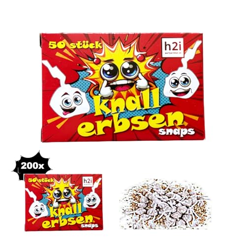 h2i Knallerbsen | 10.000 St. | Knallteufel Trickknaller Pop Snaper | der perfekte Scherzartikel für Silvester Halloween Geburtstag & Partys – Spaß garantiert | Jugendfeuerwerk & Kinderfeuerwerk Kat F1 von h2i
