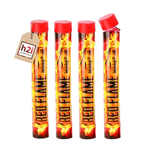 h2i Bengalo - Bengalfeuer | 4 St. | Rot | 40 s | Kraftvolle Handfackel für spektakuläre Lichteffekte | Leuchtfackel & Lanzenlicht mit Heller Flamme & Rauch | Ideal für Partys & Events | e | Kat F1 h2i Bengalo - Bengalfeuer | 4 St. | Rot | 40 s | Kraftvolle Handfackel für spektakuläre Lichteffekte | Leuchtfackel & Lanzenlicht mit Heller Flamme & Rauch | Ideal für Partys & Events | e | Kat F1 von h2i