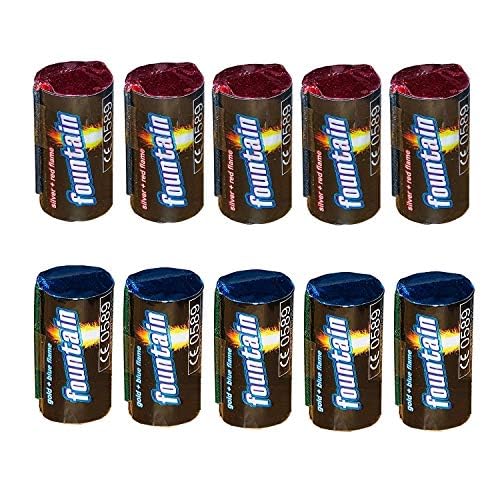 h2i Mini Vulkan | 10 Stück | Party Spaß für Klein & Groß I Kinder & Jugendfeuerwerk | 2-Fach Sortiert | mit Silber-rotem und Gold-blauem Funkenregen | Ganzjahresfeuerwerk | Kat. F1 h2i Mini Vulkan | 10 Stück | Party Spaß für Klein & Groß I Kinder & Jugendfeuerwerk | 2-Fach Sortiert | mit Silber-rotem und Gold-blauem Funkenregen | Ganzjahresfeuerwerk | Kat. F1 von h2i