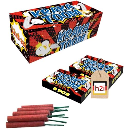 h2i Kraka Toom Minikracher | 96 Teile | Party Spaß für Klein & Groß I für Silvester, Halloween & Party Mitbringsel | Kinder & Jugendfeuerwerk | Ganzjahresfeuerwerk Kat. F1 von h2i