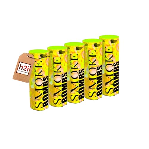 h2i Rauch Vulkan Fontäne | 5 Stück | Gelb | Time 45 sek | Smoke Tube Rauchfackel Rauchtopf Rauchgenerator Rauchbombe mit dichtem kräftigem Rauch |G7| Ganzjahresfeuerwerk Kat T1/F1 h2i Rauch Vulkan Fontäne | 5 Stück | Gelb | Time 45 sek | Smoke Tube Rauchfackel Rauchtopf Rauchgenerator Rauchbombe mit dichtem kräftigem Rauch |G7| Ganzjahresfeuerwerk Kat T1/F1 von h2i