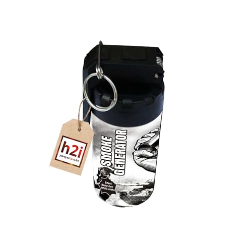 h2i Rauchgenerator mit Reißzünder| 1 Stück | Weiß | 60 sek | Rauch Vulkan Fontäne | Rauchtopf Rauchgenerator Rauchbombe | dichter kräftiger Rauch | Ganzjahresfeuerwerk Kat T1/F1 von h2i