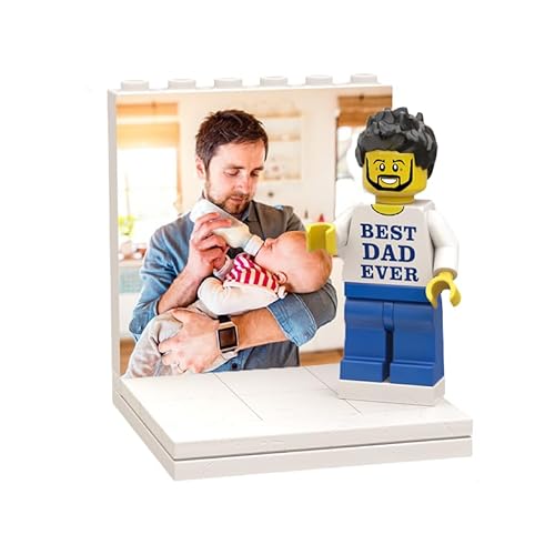 Custom Photo Building Block Figur - Personalisierte Puppe mit Hintergrund, Frisur, Outfit & Textgravur - Einzigartiges 3D-gedrucktes Geschenk für Jahrestag, Hochzeit (Einzelperson) von hadefa