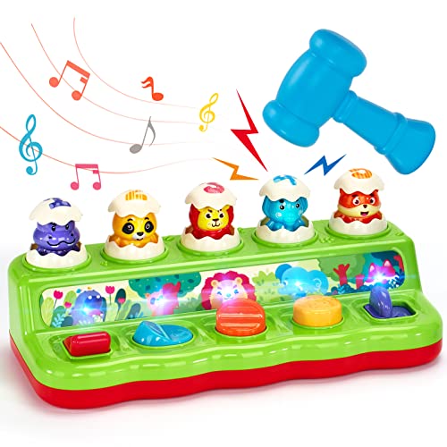 Pop up Baby Spielzeug ab 12 Monate mit Musik & Licht - Kleinkinder Montessori-Spielzeug für 1 Jahr Kinder, Frühe Entwicklung Ursache und Wirkung Spielzeug Babys Geschenk 6 12 18 Monate Jungen Mädchen von hahaland