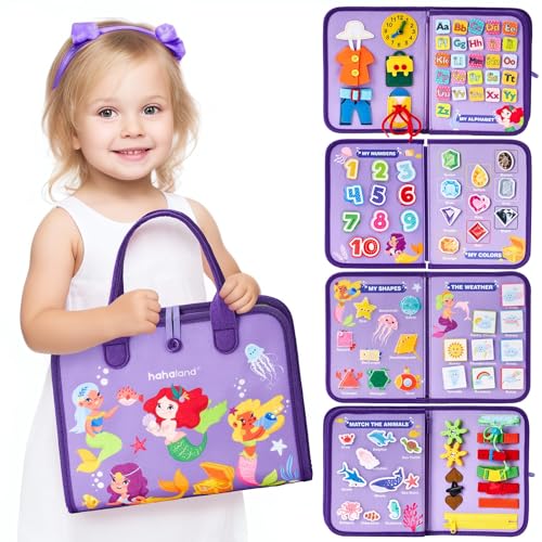 hahaland Busy Board 7 in 1 für Kleinkinder ab 3+ Jahr - Activity Board Baby Motorikspielzeug, Lernspielzeug Entwickeln Baby Sensory Feinmotorik,Geschenk für Montessori Spielzeug ab 3 4 5 Jahre hahaland Busy Board 7 in 1 für Kleinkinder ab 3+ Jahr - Activity Board Baby Motorikspielzeug, Lernspielzeug Entwickeln Baby Sensory Feinmotorik,Geschenk für Montessori Spielzeug ab 3 4 5 Jahre von hahaland