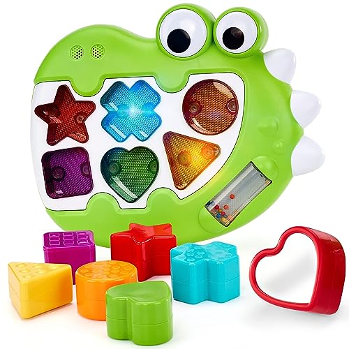 hahaland Montessori Spielzeug für Kleinkinder ab 1 2 3 Jahre, Leuchtet Form Sortierer Musikalisches Spielzeug Geschenke für Baby Jungen Mädchen, Sortieren & Stapeln Pädagogisches Lernen Spielzeug von hahaland