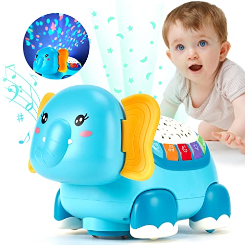 hahaland Baby Spielzeug 6 12 Monate - Musik Spielzeug mit Licht und Projektor Baby Krabbeln Kleinkind Spielzeug 6 Monate Babyspielzeug 12-18 Monate Neugeborenes Spielzeug für 1 Jahr Jungen Mädchen von hahaland