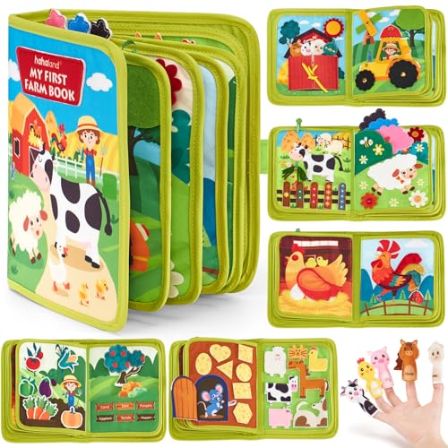 Hahaland Montessori Spielzeug ab 1 Jahr – Quiet Book mit Bauernhof Thema, 20-in-1 Busy Board Weichem Filz für Frühe Bildung,Busy Book für Autofahrten, Geschenk Spielzeug ab 1 2 3 4 Jahre Mädchen Junge Hahaland Montessori Spielzeug ab 1 Jahr – Quiet Book mit Bauernhof Thema, 20-in-1 Busy Board Weichem Filz für Frühe Bildung,Busy Book für Autofahrten, Geschenk Spielzeug ab 1 2 3 4 Jahre Mädchen Junge von hahaland