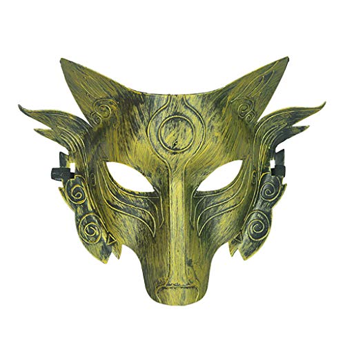 hahuha Gastgeschenke Männer für Frauen Maske Maske Cosplay Gesicht Vollkostüm Wolfsmaske Partygeschenke (A-2, Einheitsgröße) von hahuha