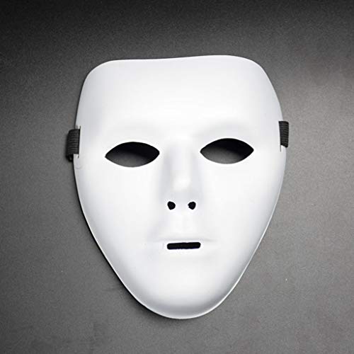 hahuha Party Halloween Hop Hip PVC Dance Mask Party (f-White, One Size) von hahuha
