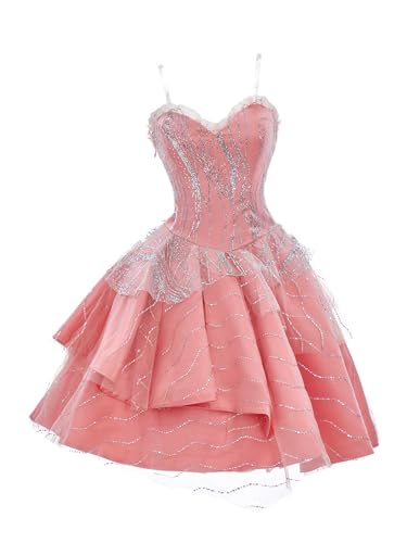 haikyuu Damenkleid "The Good Witch mit Gepäckträger", Rosa, Prinzessinnen-Cosplay-Kostüm, Halloween (rosa, klein) von haikyuu