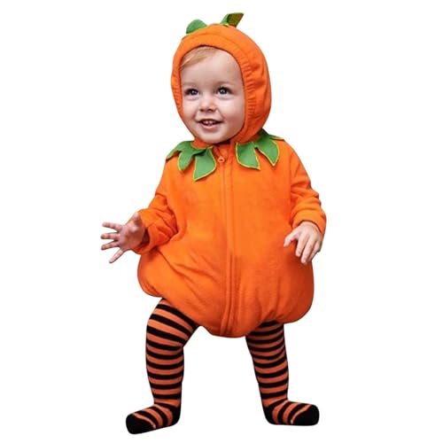 Baby Halloween Kürbiskostüm, 2025 Halloween Baby Kleidung Jungen Mädchen Pumpkin Body Overall Pumpkin Top Outfit Kostüm Strampler Bodysuit Jumpsuit Sets für Neugeborenes 0-24 Monate Baby Halloween Kürbiskostüm, 2025 Halloween Baby Kleidung Jungen Mädchen Pumpkin Body Overall Pumpkin Top Outfit Kostüm Strampler Bodysuit Jumpsuit Sets für Neugeborenes 0-24 Monate von hailiwangg