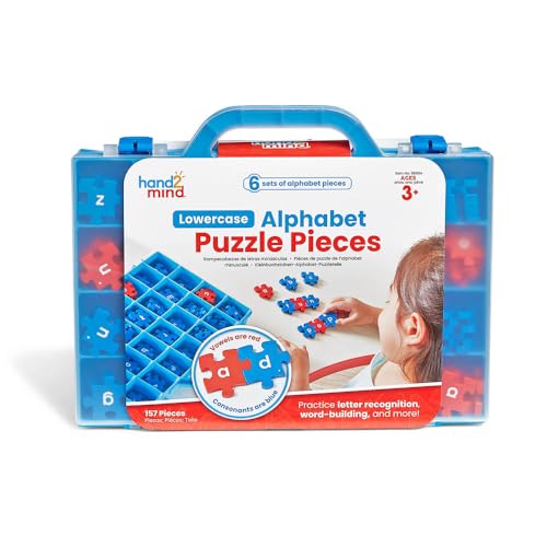 Learning Resources Kleinbuchstaben-Puzzleset, Alphabet Lernspielzeug ab 3 Jahren, Montessori Lernhilfe von hand2mind