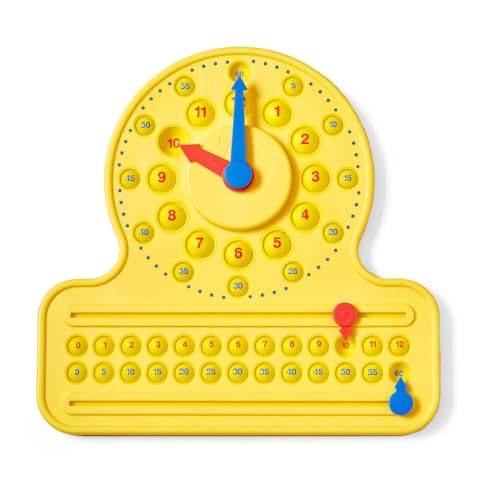 Learning Resources NumberLine Clock Sensorischer Bubble Popper, Lernuhr und Mathematikspielzeug ab 5 Jahren von hand2mind