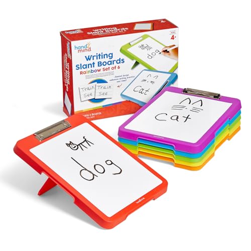 Learning Resources hand2mind Rainbow Writing Slant Boards (Set of 6) von hand2mind