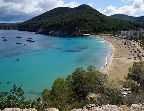 HANSEPUZZLE 20616 - Ibiza Puzzle 1000 Teile | Natur Puzzle mit hochwertiger Puzzle Aufbewahrung: Kartonbox und Wieder verschließbarem Beutel | Puzzle-Maße: 60 x 46 cm von hansepuzzle