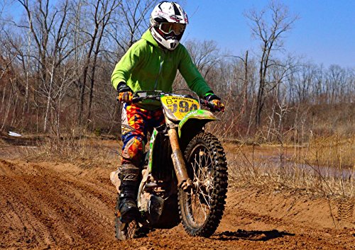 HANSEPUZZLE 42124 - Motocross Puzzle 130 Teile | Fortbewegung Puzzle mit hochwertiger Puzzle Aufbewahrung: Kartonbox und wiederverschließbarem Beutel | Puzzle-Maße: 28,7 x 20 cm von hansepuzzle