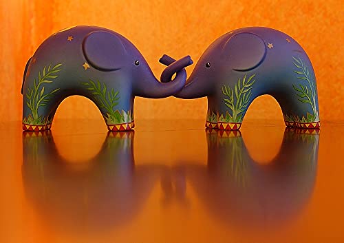 HANSEPUZZLE 80266 - Elefanten Puzzle 130 Teile | Hintergründe Puzzle mit hochwertiger Puzzle Aufbewahrung: Kartonbox und wiederverschließbarem Beutel | Puzzle-Maße: 28,7 x 20 cm von hansepuzzle