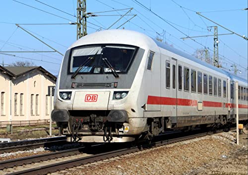 HANSEPUZZLE 17654 - Lokomotive Puzzle 130 Teile | Fortbewegung Puzzle mit hochwertiger Puzzle Aufbewahrung: Kartonbox und wiederverschließbarem Beutel | Puzzle-Maße: 28,7 x 20 cm von hansepuzzle