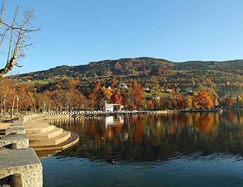 HANSEPUZZLE 20135 - Mondsee Puzzle 1000 Teile | Natur Puzzle mit hochwertiger Puzzle Aufbewahrung: Kartonbox und Wieder verschließbarem Beutel | Puzzle-Maße: 60 x 46 cm von hansepuzzle