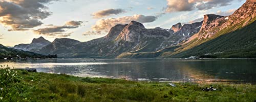 hansepuzzle 31548 - Landschaft Panorama-Puzzle 2000 Teile | Natur Puzzle mit hochwertiger Puzzle Aufbewahrung: Kartonbox und Wieder verschließbarem Beutel | Puzzle-Maße: 116,6 x 46,7 cm von hansepuzzle