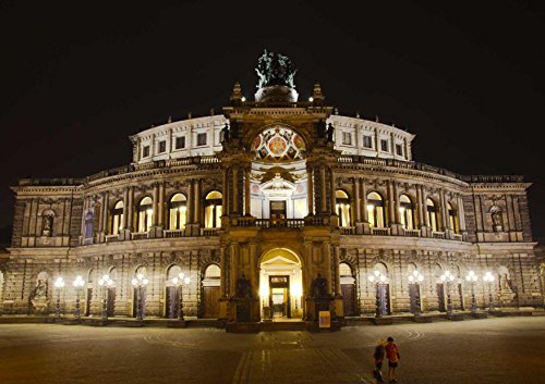 HANSEPUZZLE 41430 - Semperoper Puzzle 130 Teile | Gebäude Puzzle mit hochwertiger Puzzle Aufbewahrung: Kartonbox und wiederverschließbarem Beutel | Puzzle-Maße: 28,7 x 20 cm von hansepuzzle