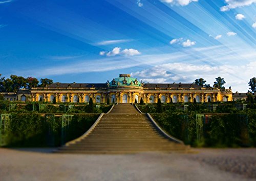 hansepuzzle 41500 - Schloss Sanssouci Puzzle 130 Teile | Orte Puzzle mit hochwertiger Puzzle Aufbewahrung: Kartonbox und wiederverschließbarem Beutel | Puzzle-Maße: 28,7 x 20 cm von hansepuzzle