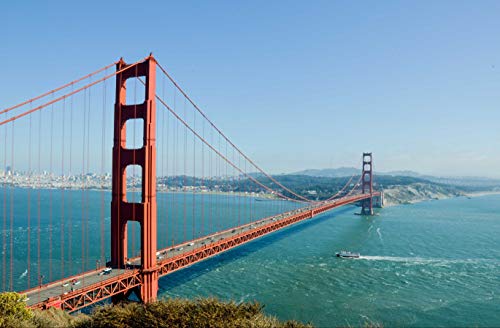 hansepuzzle 65232 - Golden Gate Bridge Puzzle 500 Teile | Gebäude Puzzle mit hochwertiger Puzzle Aufbewahrung: Kartonbox und wiederverschließbarem Beutel | Puzzle-Maße: 46 x 30 cm von hansepuzzle