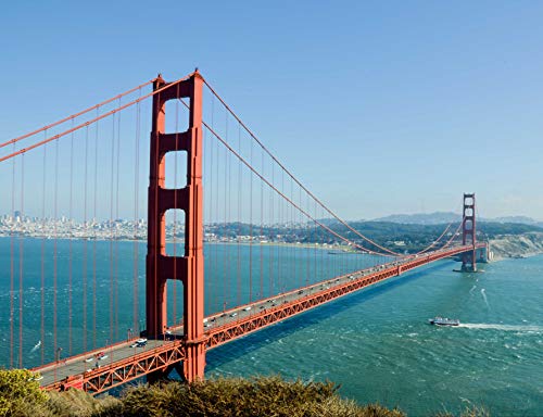 hansepuzzle 65233 - Golden Gate Bridge Puzzle 1000 Teile | Gebäude Puzzle mit hochwertiger Puzzle Aufbewahrung: Kartonbox und Wieder verschließbarem Beutel | Puzzle-Maße: 60 x 46 cm von hansepuzzle
