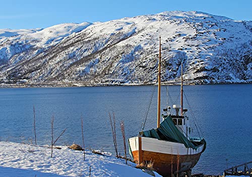 hansepuzzle 68459 - Norwegen Puzzle 130 Teile | Natur Puzzle mit hochwertiger Puzzle Aufbewahrung: Kartonbox und wiederverschließbarem Beutel | Puzzle-Maße: 28,7 x 20 cm von hansepuzzle