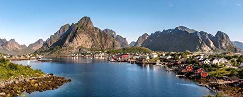 Hansepuzzle 74569 - Norwegen Panorama-Puzzle 2000 Teile | Natur Mit Hochwertiger Aufbewahrung: Kartonbox Und Wieder Verschließbarem Beutel | Maße: 116,6 x 46,7 cm von hansepuzzle