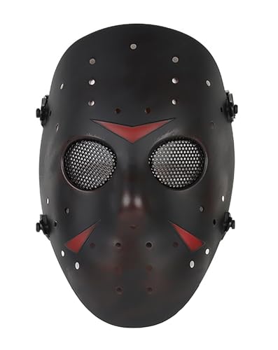 CS-Spiele Metal Mesh Mask Safeguard Vollgesichtsschutzmaske für Halloween Masquerade Cosplay Costume Party (Kupfer) von JOYASUS