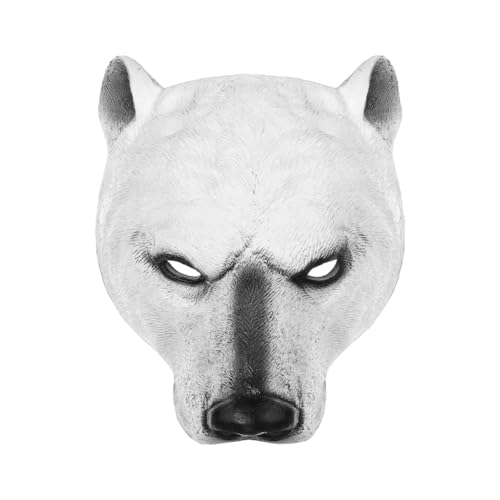 haozaikeji Gruselige Bärenmaske Gruselige Halloween Horror Tiermaske Gruselige Hässliche Dämonenbär Vollgesichtsabdeckung Halloween Cosplay Requisiten Lustiges Kostüm Verkleidung Zubehör für Karneval von haozaikeji