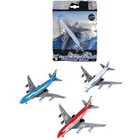 Flugzeug mit Rückzug weiß/blau/rot 14cm 3fach sortiert Flugzeug mit Rückzug weiß/blau/rot 14cm 3fach sortiert von happy people