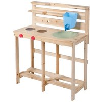 HAPPY PEOPLE 75278 Matschküche aus Holz ca. 72 x 32 x 90 cm (LxBxH) von happy people