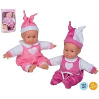 Happy People Puppe mit Schlafaugen Baby 30cm mit Sound 2fach sortiert Happy People Puppe mit Schlafaugen Baby 30cm mit Sound 2fach sortiert von happy people