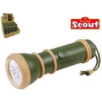 Scout Taschenlampe 3 LED gummiert grün/beige Ø3,5cm von happy people
