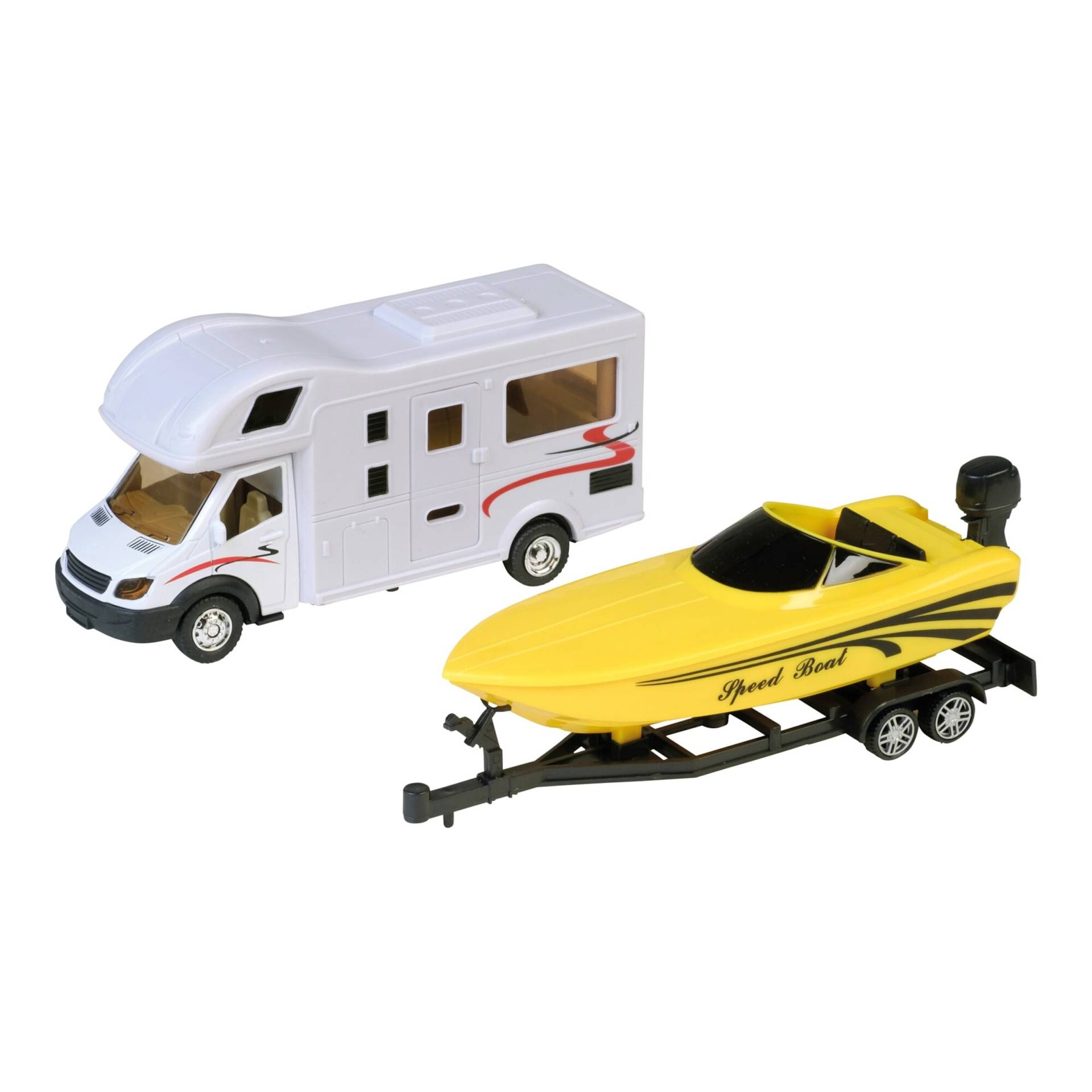 Happy People Wohnmobil mit Anhänger & Boot Happy People Wohnmobil mit Anhänger & Boot von happy people