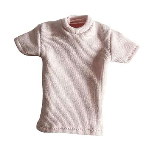 harayaa 1/12 Damen-T-Shirt, Miniatur-Kleidung, Kostüm im Maßstab 1/12 für 6-Zoll-Figuren, Puppenkörper, Modell, Ankleidezubehör, ROSA von harayaa