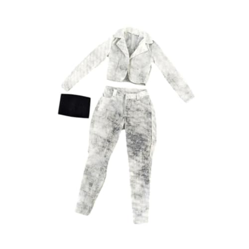 harayaa 1/6 -Skala Kurzjacke, Arbeitshose und Röhrchen -Obert -Set für die Aktionsfigur tragbare Trendy Soft Casual Props Puppenmodellkleidung, Weiß Schwarz harayaa 1/6 -Skala Kurzjacke, Arbeitshose und Röhrchen -Obert -Set für die Aktionsfigur tragbare Trendy Soft Casual Props Puppenmodellkleidung, Weiß Schwarz von harayaa