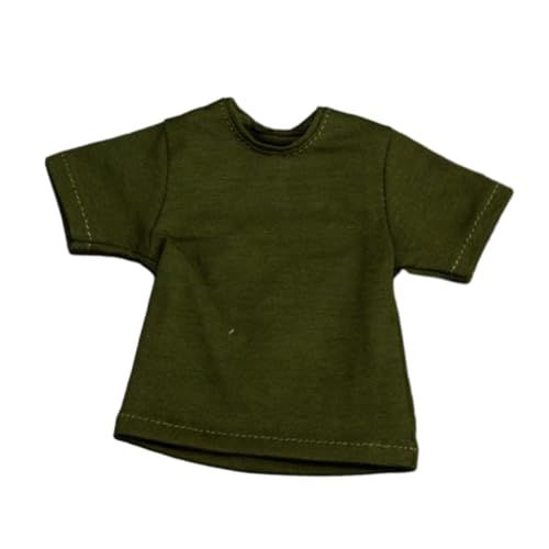 harayaa 1/6 weibliches T-Shirt, handgefertigte Puppenkleidung mit kurzen Ärmeln, Kostüm für 12-Zoll-Figuren, Puppenmodell, Anziehzubehör, Grün von harayaa