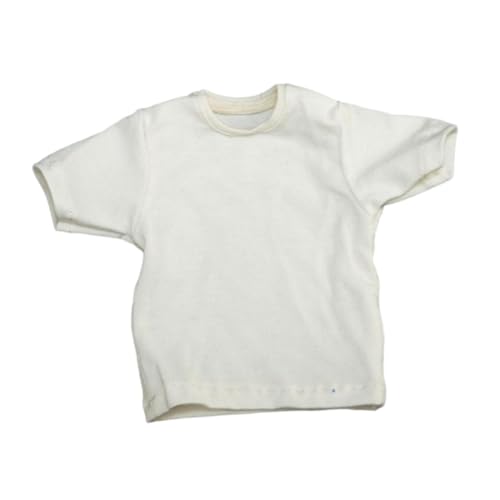 harayaa 1/6 weibliches T-Shirt, handgefertigte Puppenkleidung mit kurzen Ärmeln, Kostüm für 12-Zoll-Figuren, Puppenmodell, Anziehzubehör, Weiß von harayaa