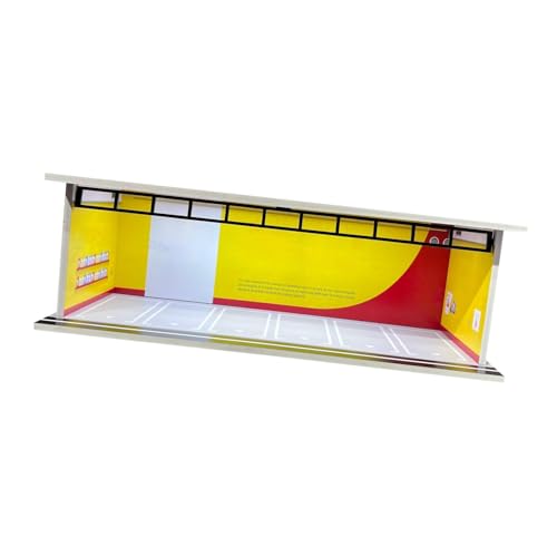 harayaa 1/64 Fahrzeugmodell-Vitrine mit Leichter Autogarage, Vitrine für Legierungsautos, Gelb von harayaa