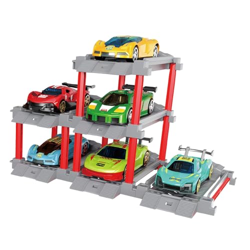 harayaa 1/64 Skala Garage Spielset Parkplatz Spielset Vorschule Auto Spiele Spielzeug für von harayaa