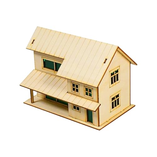 harayaa 1/72 Miniatur-Holzhaus, kreatives Hobby-Spielzeug, Mini-Architektur-Szene, Landschaftsbaumodell, Erwachsene, Style A von harayaa