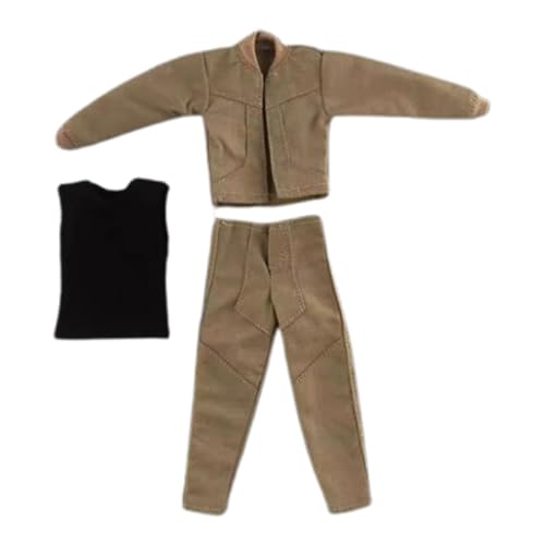 harayaa 1:12 Actionfigur Bekleidung, Herrenjacke, Weste Und Hose für 6 Zoll Figuren, Khaki harayaa 1:12 Actionfigur Bekleidung, Herrenjacke, Weste Und Hose für 6 Zoll Figuren, Khaki von harayaa