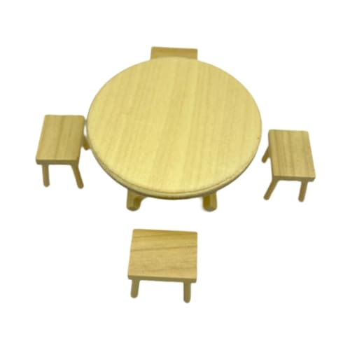 harayaa 1:12 Dollhouse Esstisch Stuhl Model Set Jungen Mädchen Geschenk, Szenentisch Und Stuhl Dollhouse Dekor, Holz harayaa 1:12 Dollhouse Esstisch Stuhl Model Set Jungen Mädchen Geschenk, Szenentisch Und Stuhl Dollhouse Dekor, Holz von harayaa