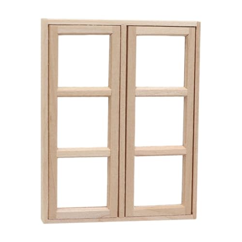 harayaa 1:12 Puppenhaus Fenstermöbel Miniaturen Holzfenster Mini DIY Fensterläden für Wohnzimmer, B harayaa 1:12 Puppenhaus Fenstermöbel Miniaturen Holzfenster Mini DIY Fensterläden für Wohnzimmer, B von harayaa