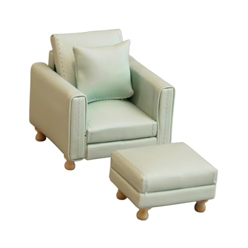 harayaa 1:12 Skala Dollhouse Sofa Mini Model Life Szene Puppenzubehör Dekoration Möbel für Schlafzimmer Wohnzimmer Dekoration, Grünes Einzelsofa harayaa 1:12 Skala Dollhouse Sofa Mini Model Life Szene Puppenzubehör Dekoration Möbel für Schlafzimmer Wohnzimmer Dekoration, Grünes Einzelsofa von harayaa